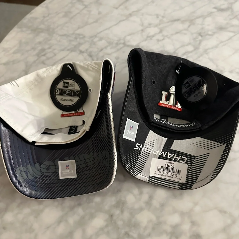 Patriots SuperBowl LI & Conference champions BOTH Hats w tags - both hats